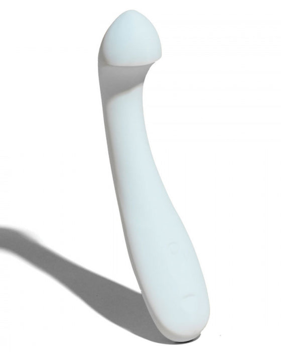 Dame Arc Silicone Waterproof G-Spot Vibrator against a white background showing the long handle