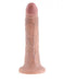 King Cock 7 Inch Suction Cup Dildo - Vanilla view of the top side of the shaft and the veins