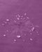 Sentence with the replaced product name and brand name: A purple-tinted image showing a Liberator Fascinator Throw Mini Sized Velvety Sex Blanket spill surrounded by smaller droplets on a moisture barrier surface, creating an abstract pattern.