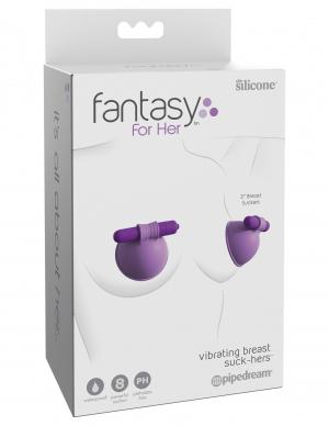 Fantasy For Her Vibrating Breast Suckers by Pipedream box