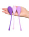 hand holding Fantasy For Her 3 Piece Silicone Kegel Trainer Set by Pipedream