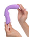 Fantasy For Her Flexible Please-Her Silicone Vibrator held in two hands which are bending the shaft at a 90 degree angle
