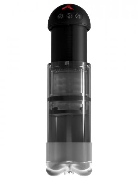 PDX Elite Extender Pro Vibrating Penis Pump by Pipedream side view 