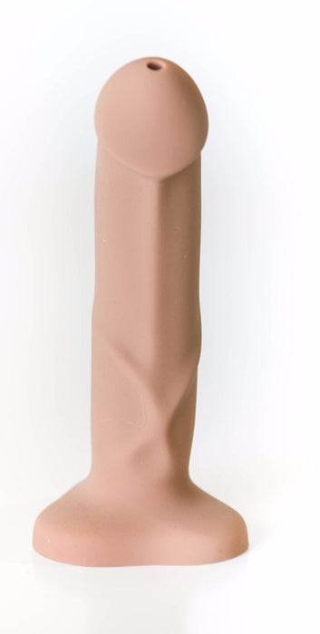 POP by Semenette Silicone Ejaculating Dildo - Toffee view of the tip