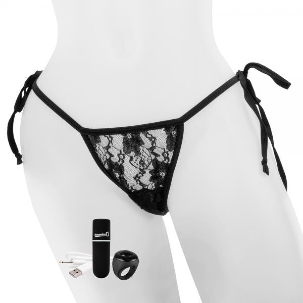 My Secret Remote Control Vibrating Panty by Screaming O black  worn on a mannequin 