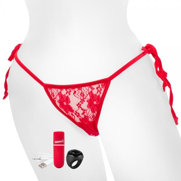 My Secret Remote Control Vibrating Panty by Screaming O red worn on a mannequin 