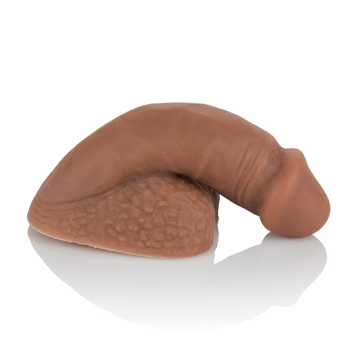 Packer Gear Silicone Packing Penis 5 Inch - Brown by CalExotics side view