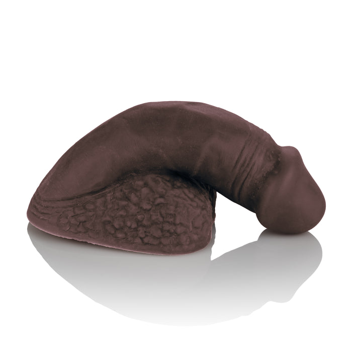 Packer Gear Silicone Packing Penis 5 Inch - Black by CalExotics side view