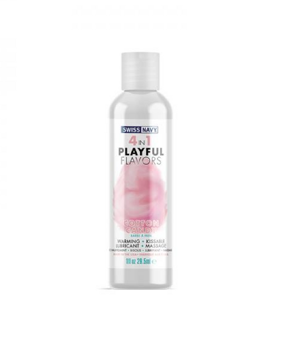 Playful Flavors Cotton Candy Delight 4 in 1 Warming Lubricant 1 oz bottle