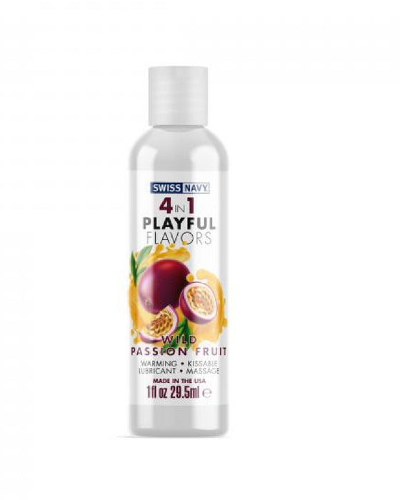 Playful Flavors Wild Passion Fruit 4 in 1 Warming Lubricant 1 oz bottle 