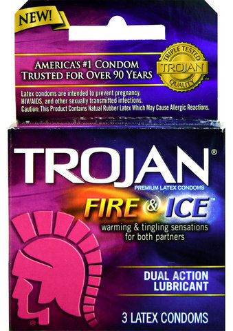 Trojan Fire and Ice 3 Pack Heating & Tingling Latex Condoms