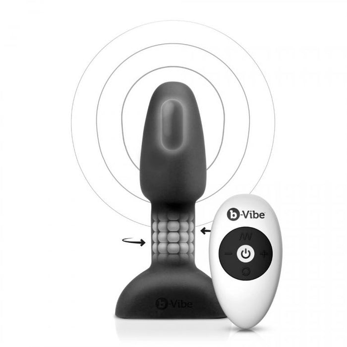 B-Vibe Silicone Rechargeable Rimming Butt Plug Petite  black