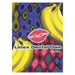 Colorful STD protection packaging for a Trustex Latex Dental Dam - Banana with kiss mark graphic.