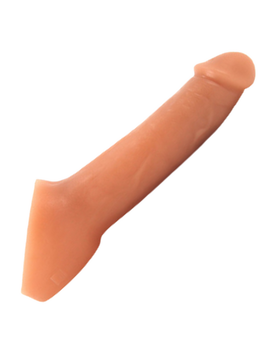 Vixen Ride On 6.25 Inch Silicone Penis Extension - Caramel side view
