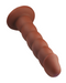 Suga-Daddy 9.5 Inch Swirled Chocolate Toned Silicone Dildo  close up of tip