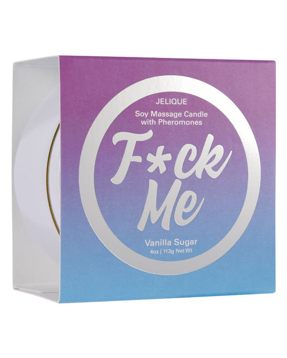 F*ck Me Pheromone Massage Candle - Vanilla Sugar Scent front of package