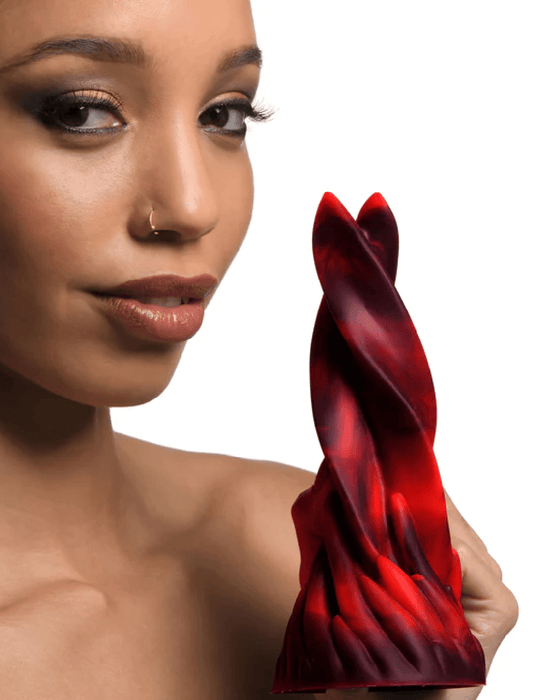 XR Brands Dildo Hell Kiss Twisted Tongues Silicone Fantasy Dildo