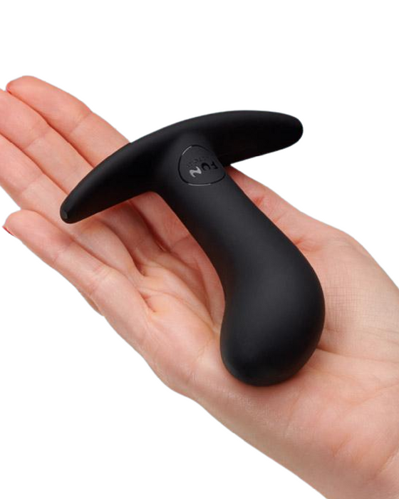 Fun Factory Bootie Medium Silicone Anal & Prostate Plug held in a hand