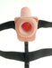 Fetish Fantasy Series Vibrating 7 Inch Hollow Rechargeable Strap-On with Balls - Vanilla view of the entrance