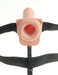 Fetish Fantasy Series Vibrating 9 Inch Hollow Rechargeable Strap-On with Balls - Vanilla view of the entrance