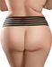 Hookup Panties Crotchless Love Garter & Butt Plug - Size XL-XXL back view on a model