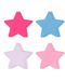 NS Novelties Pasties Pretty Pasties Colourful Stars in Pinks & Blues Set of 4