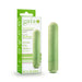 Gaia Biodegradable, Recyclable Eco Bullet Vibrator by Blush Novelties - Green next to the box