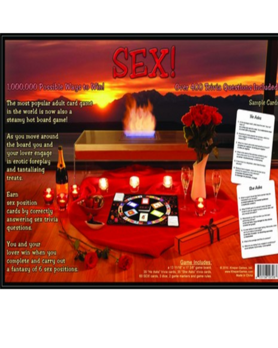 Sex Board Game by Kheper Games Back of Box