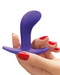 Fun Factory Bootie Small Silicone Anal & Prostate Plug purple held in a hand