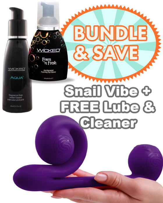 Snail Vibe + Free Lube & Cleaner Bundle (Purple)