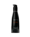A sleek black bottle of Wicked Ultra Fragrance Free Silicone Lubricant designed for water play, on a white background.